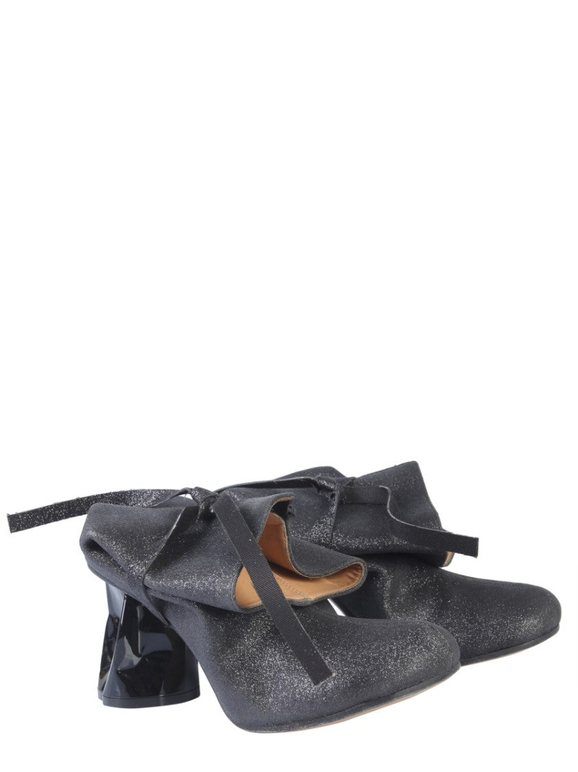 Ankle Boot With Crushed-Effect Block Heel