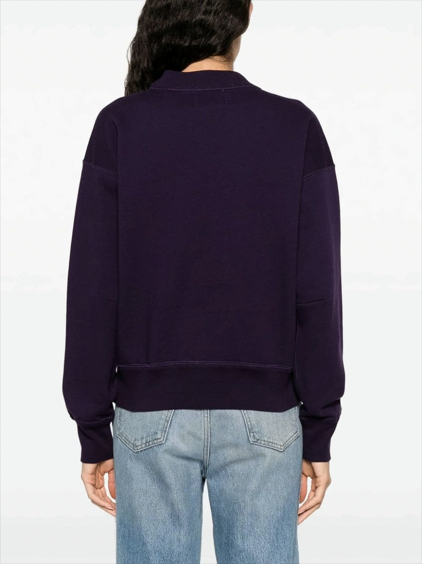 Dropped Shoulder Sweatshirt With Light Pink Logo