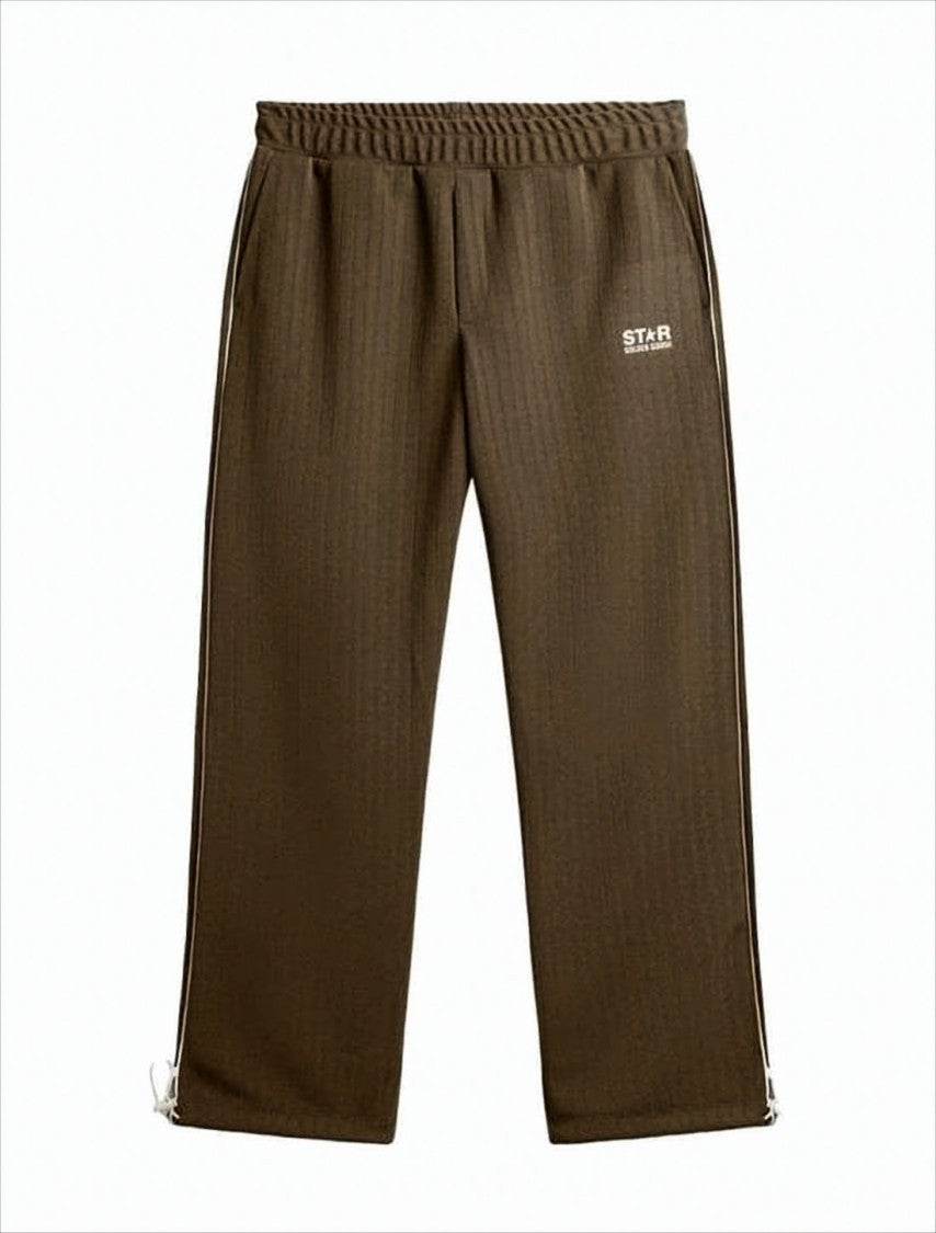 Wide-Leg Relaxed Fit Jogger Pants with Side Stripe Detail