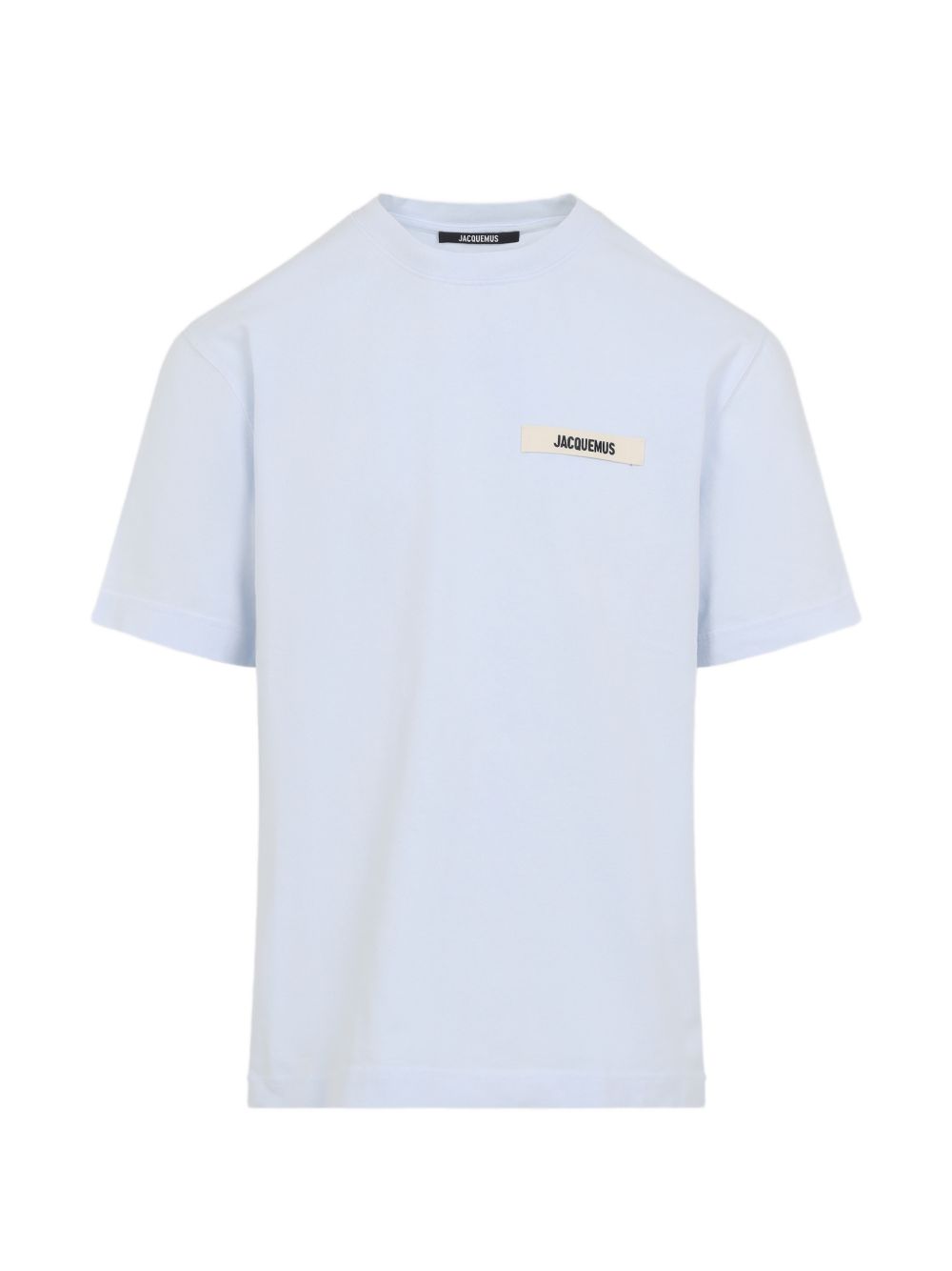 Light Blue Crew Neck T-Shirt With Subtle Branding