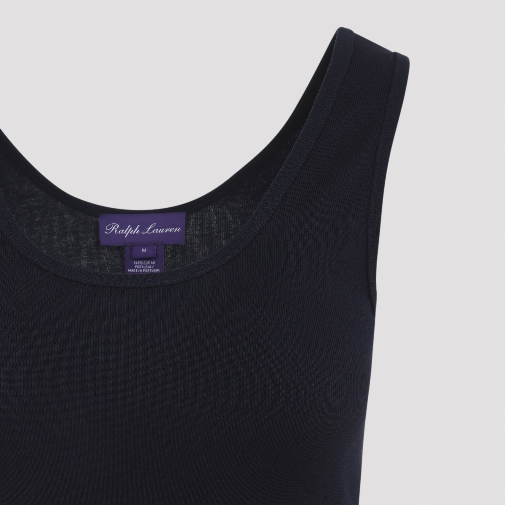 Scoop Neck Fitted Sleeveless Top in Cotton-Modal Blend