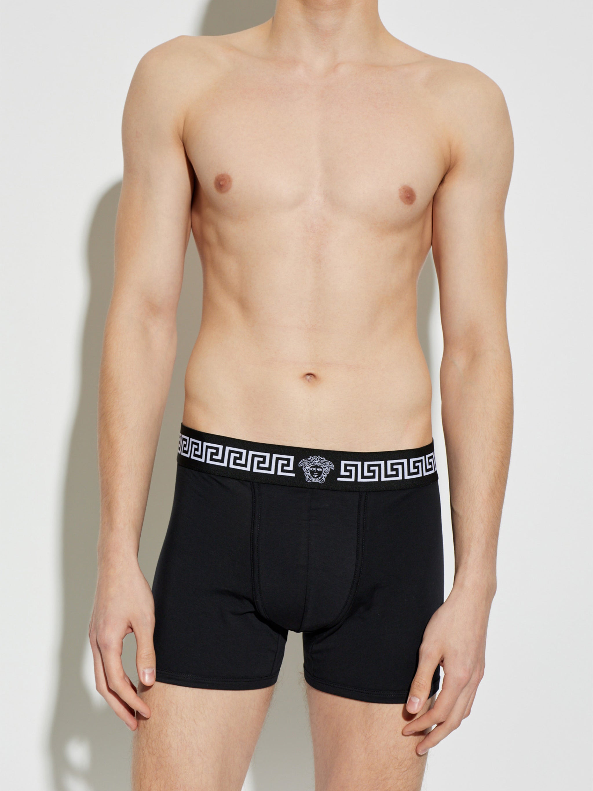 Black Parigamba Tri-Pack Greek Key Briefs