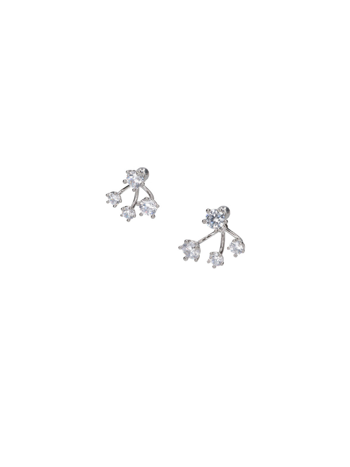 "Constellation" Earrings In Silver-Plated Brass