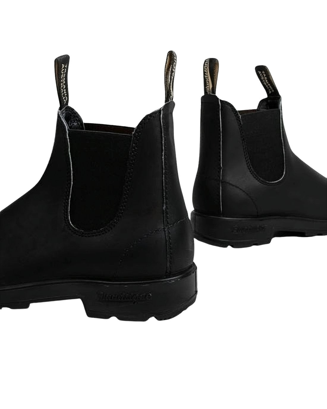 Seamless Black Leather Slip-On Boots