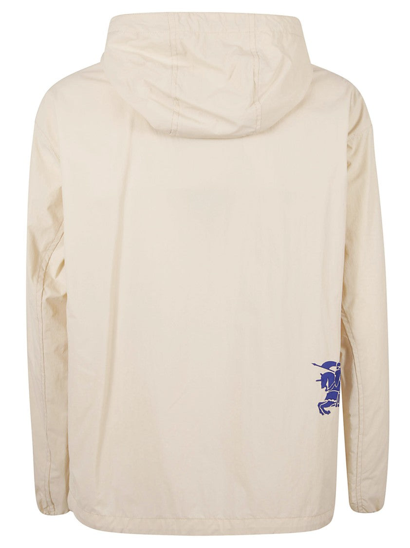 Hooded Lightweight Coat With Distinctive Logo