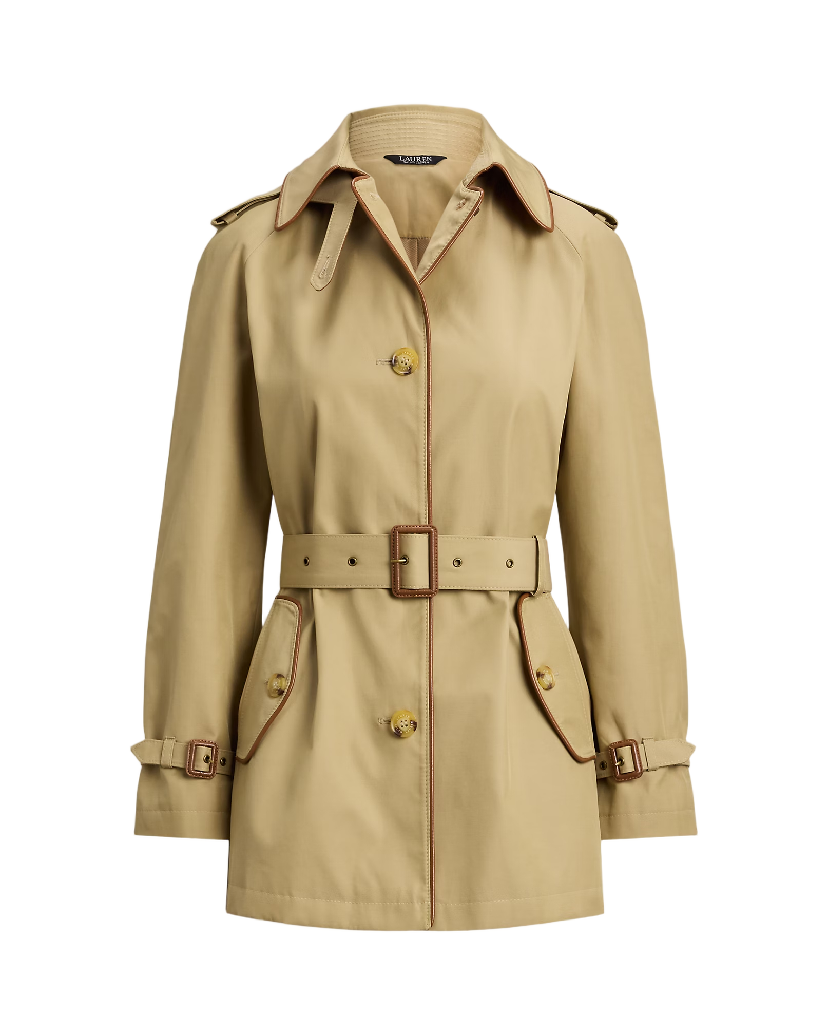 Belted Mid-Length Lined Coat With Elegant Craftsmanship