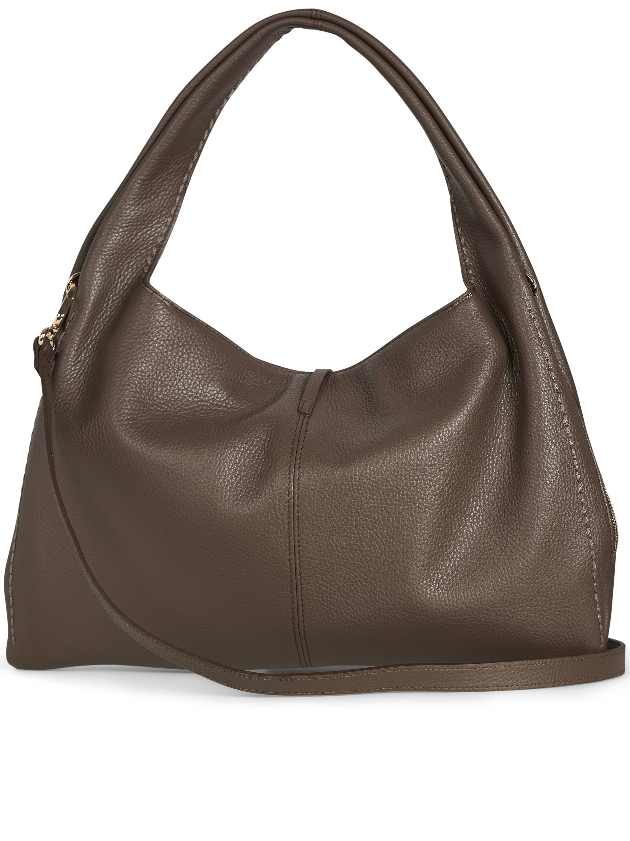 California Medium Pebbled Leather Shoulder Bag