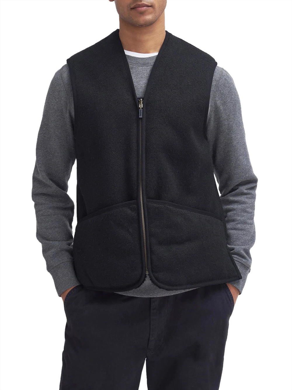 Warm Pile Waistcoat With Zip Closure