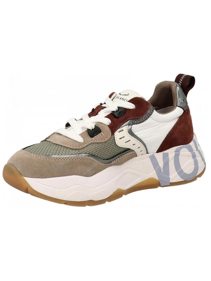 Layered Mesh Sneakers With Suede