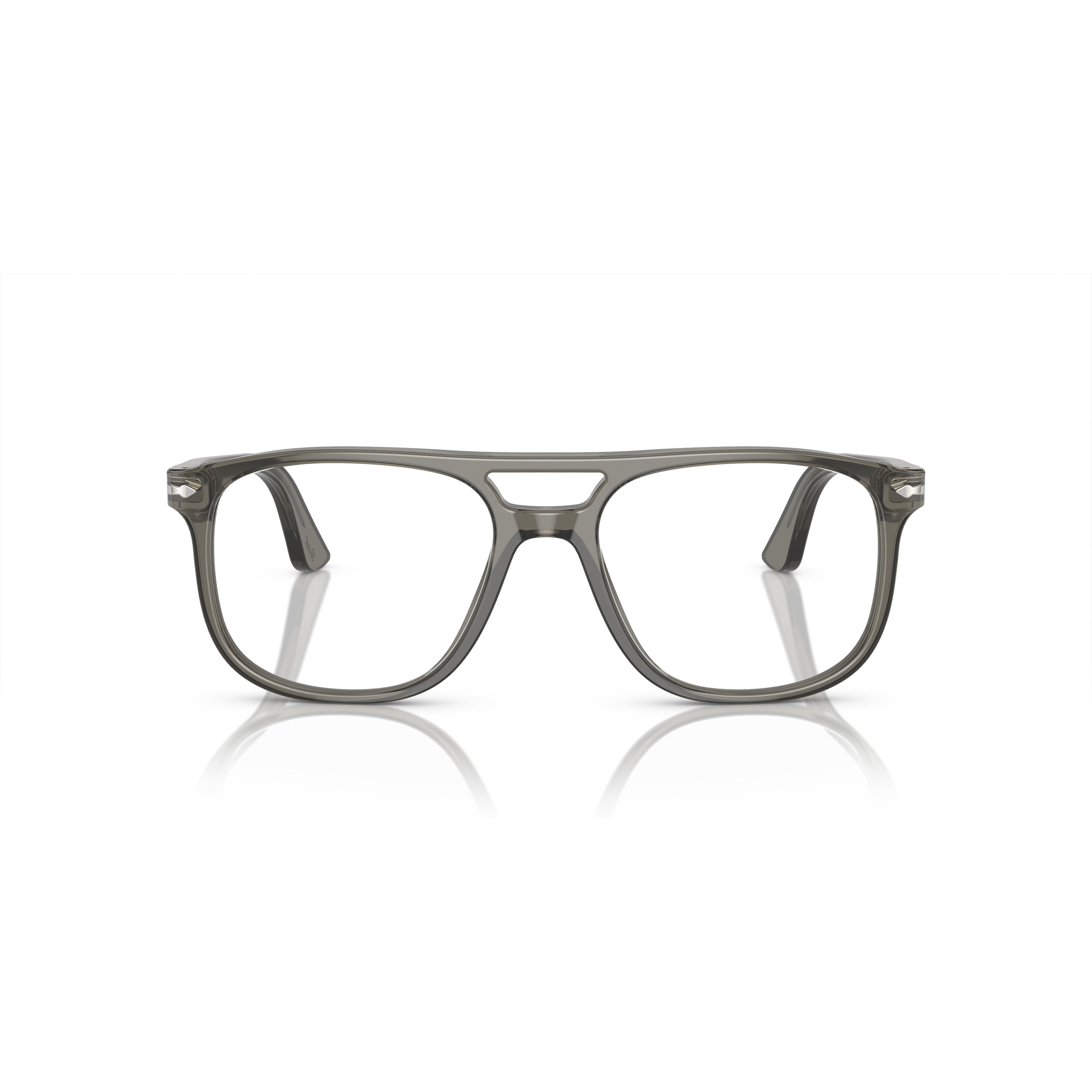 0po3329v Translucent Grey Acetate Aviator Eyeglasses