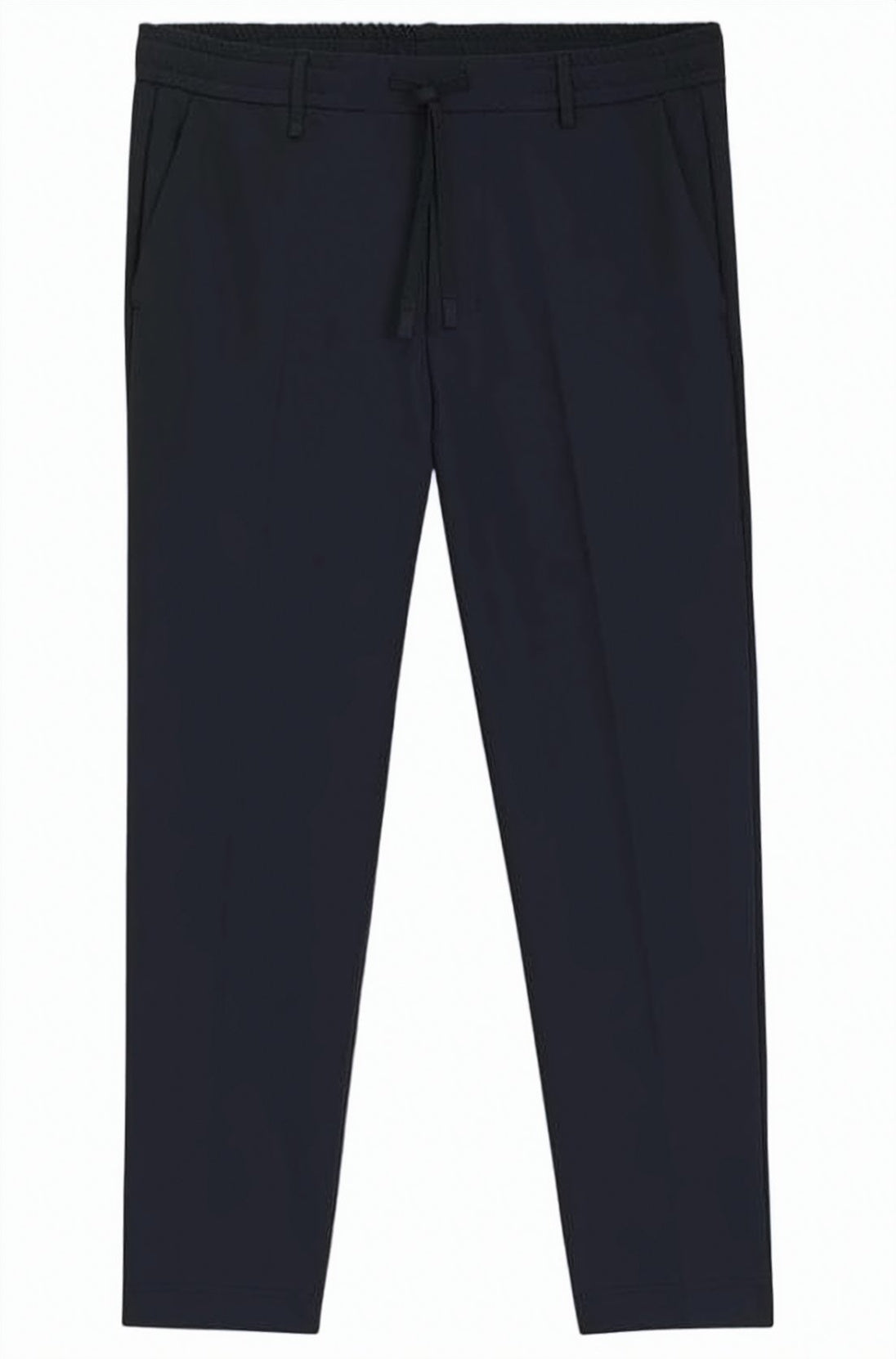 Slim Tapered Casual Pants with Drawstring Waistband