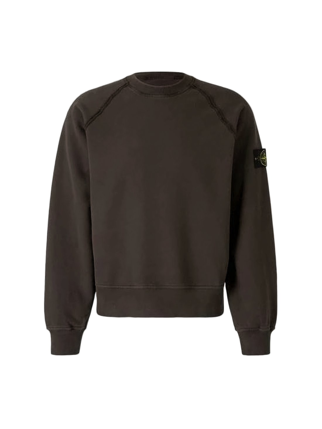 Relaxed Fit Brown Sweatshirt with Iconic Patch
