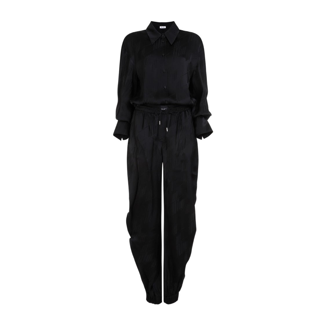Overall Black Viscose Jumpsuit