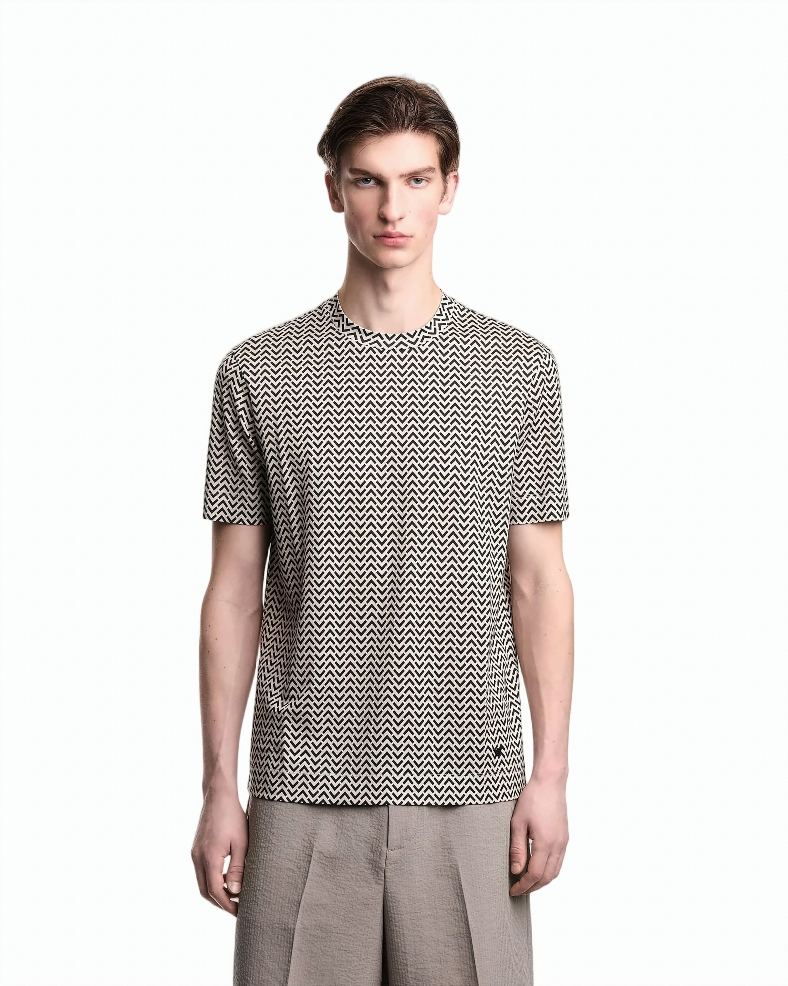 Lyocell Blend Jersey Print T Shirt