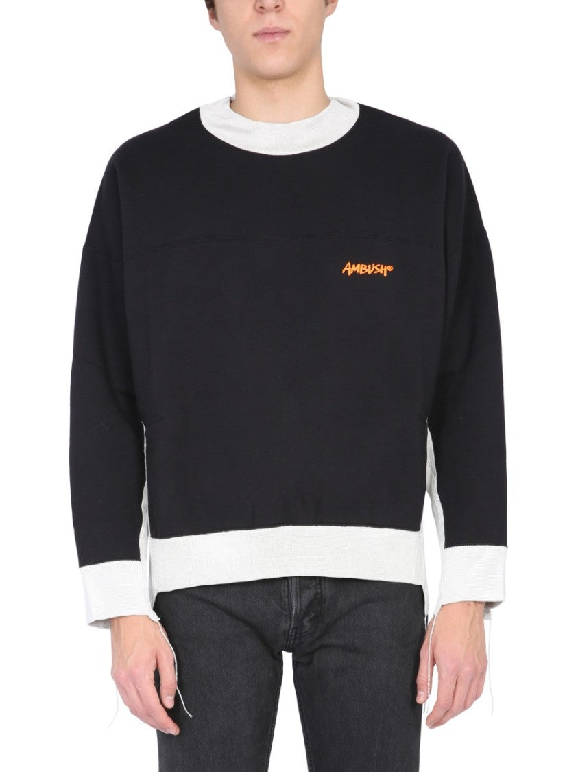 Relaxed Fit Black Crew Neck Sweatshirt