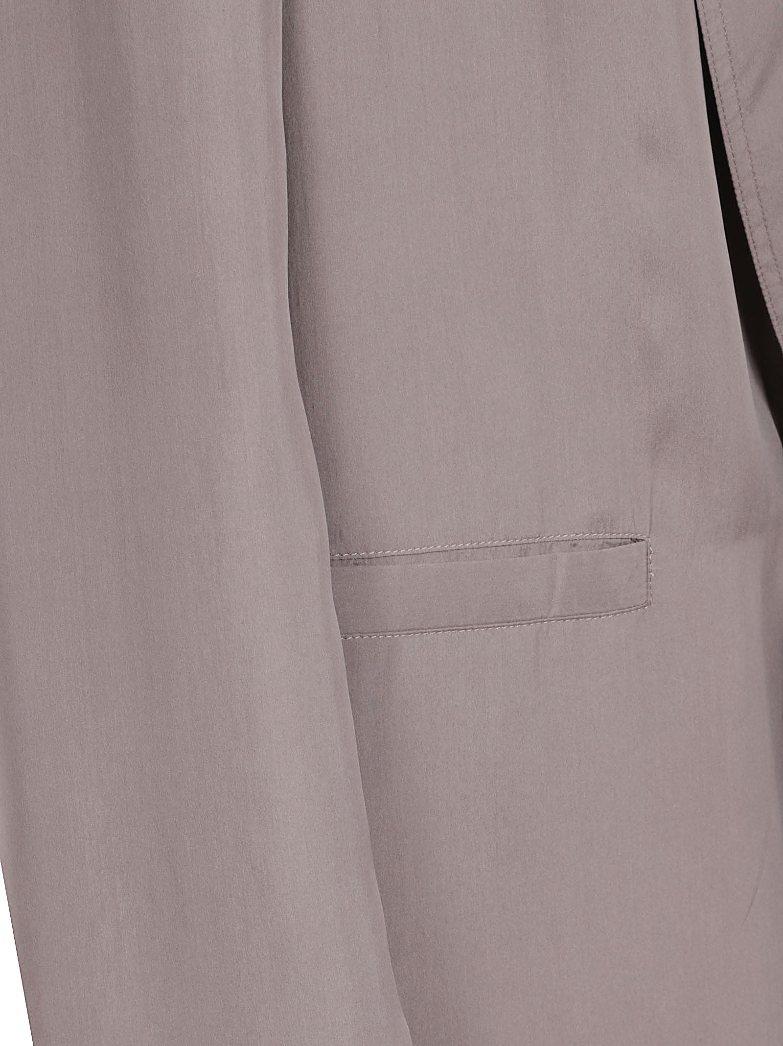 Silk Jacket with Notched Lapels and Three Pockets