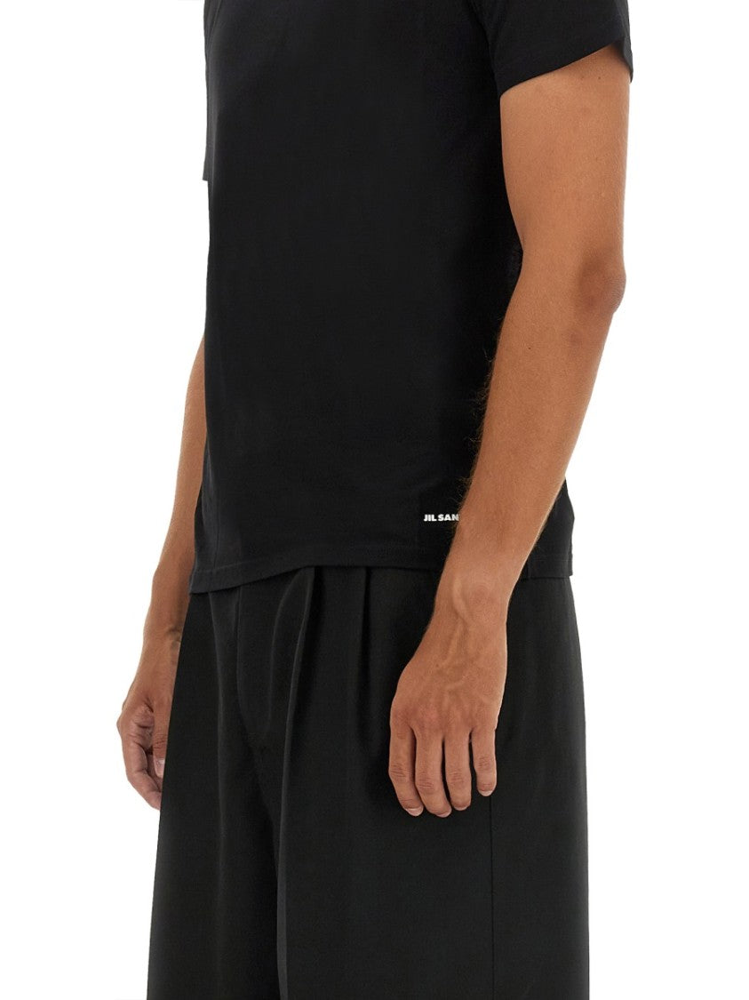 Relaxed-Fit Black Cotton T-Shirt