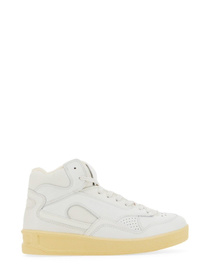 Perforated Leather High-Top Sneakers