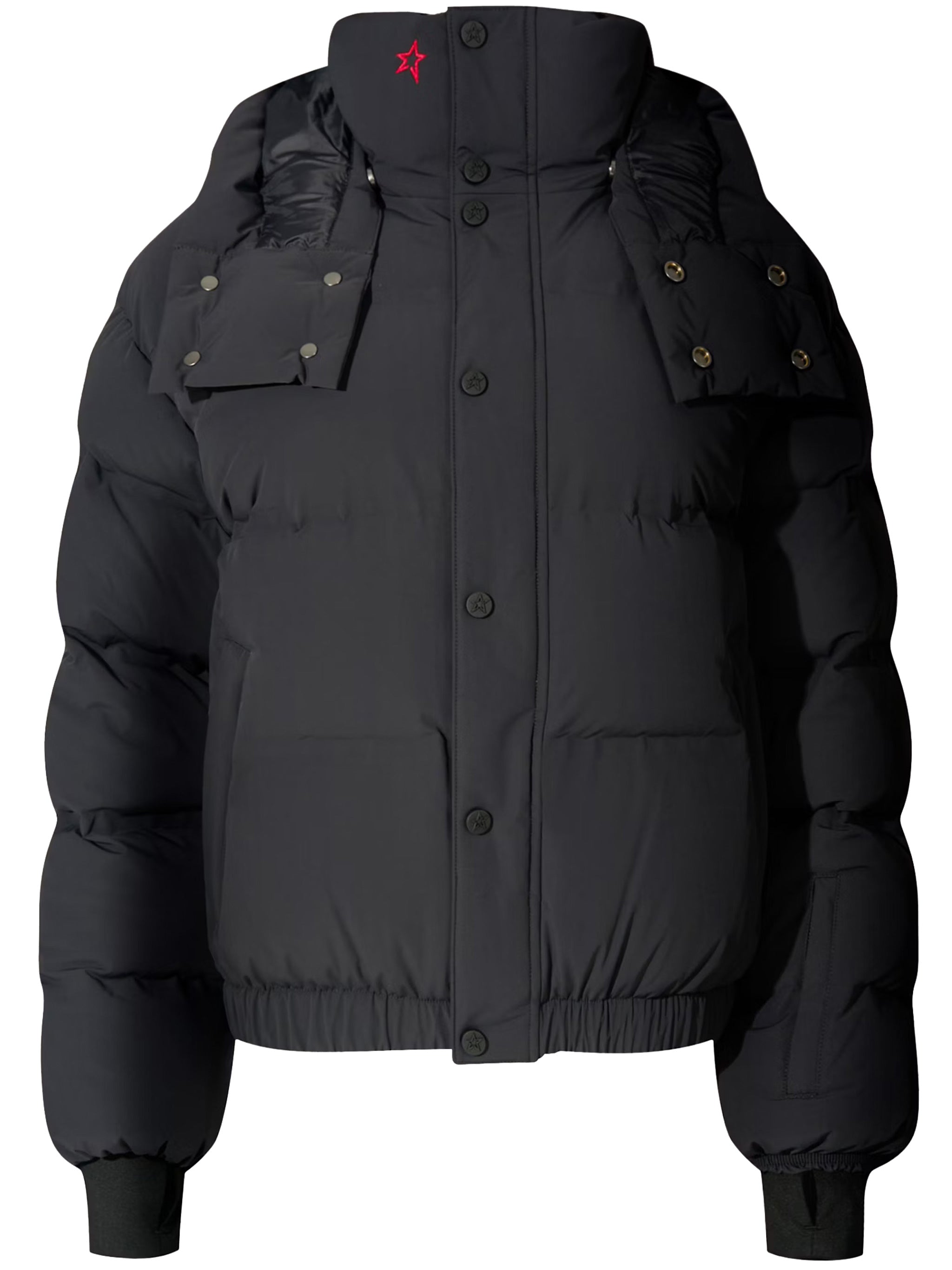 Black Moments Quilted Nylon Ski Jacket