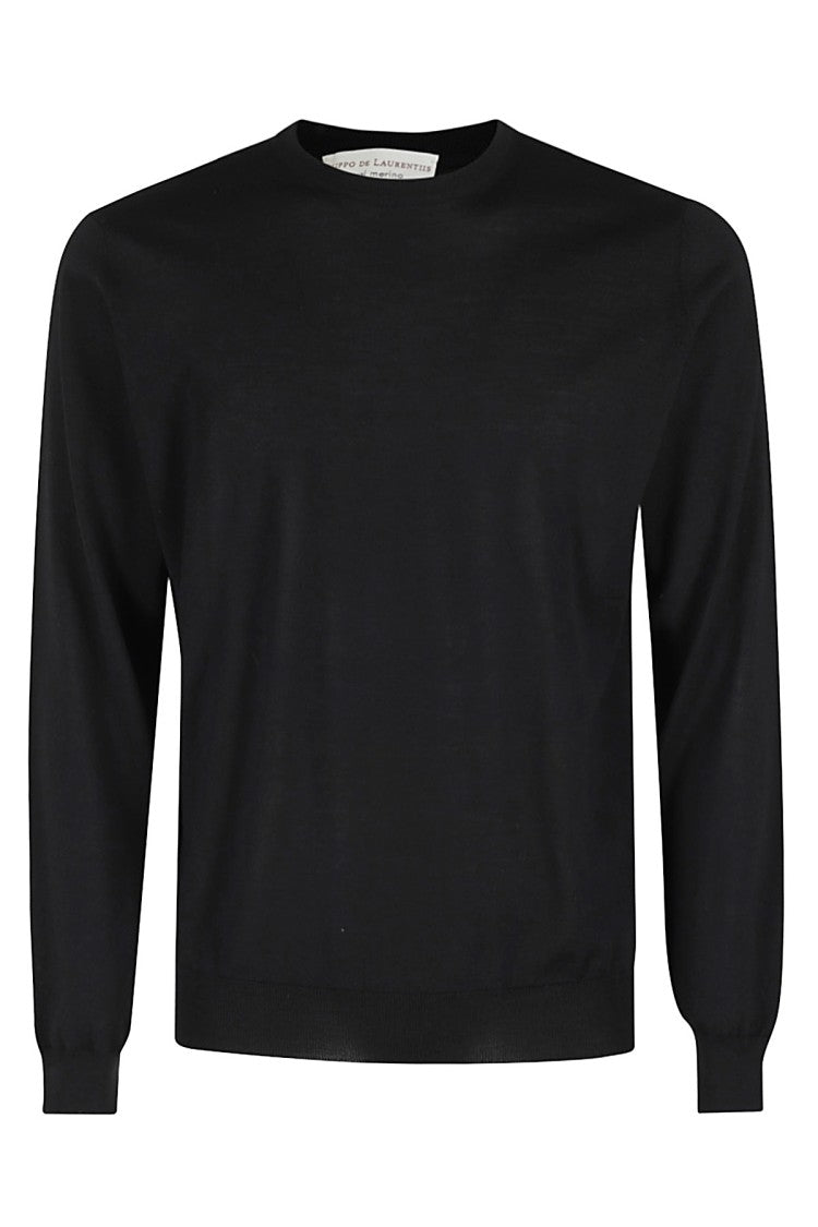 Crew Neck Sweater In Superfine Merino Wool
