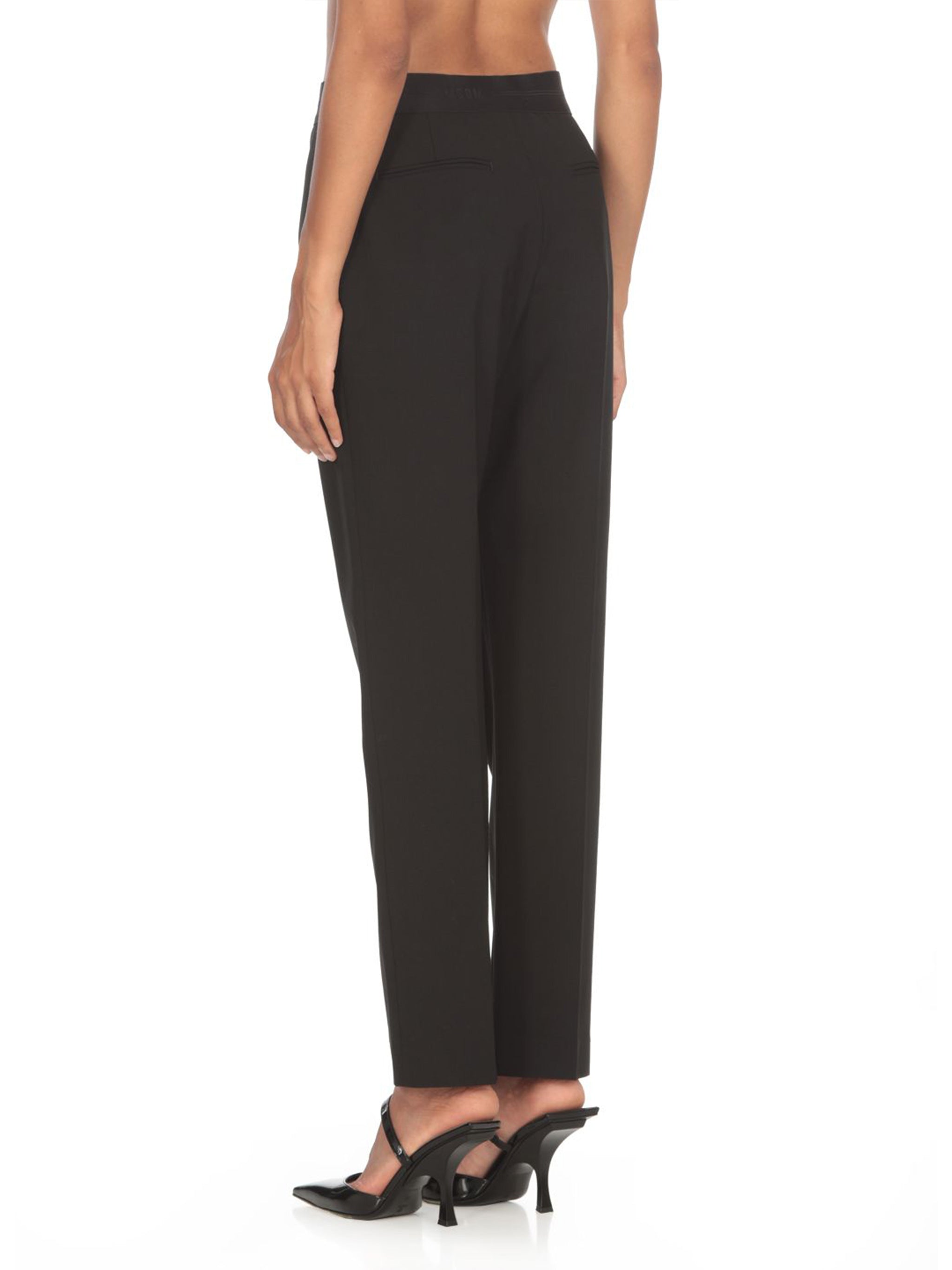 Tailored Minimalist Straight Leg Wool Pants