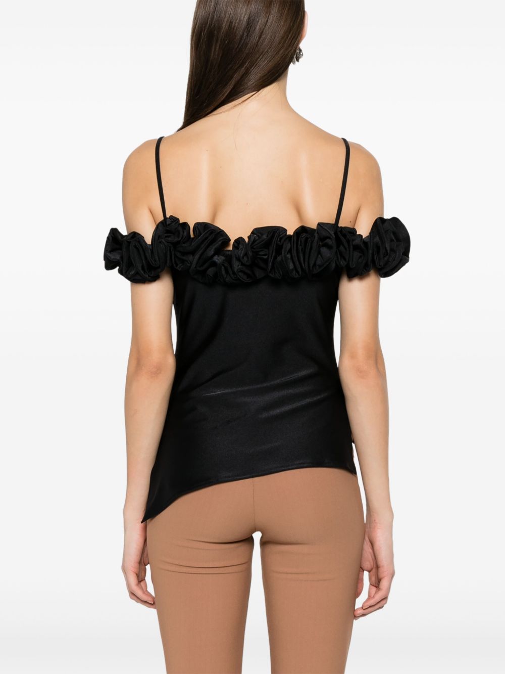 Off-Shoulder Top with Ruffled Neckline