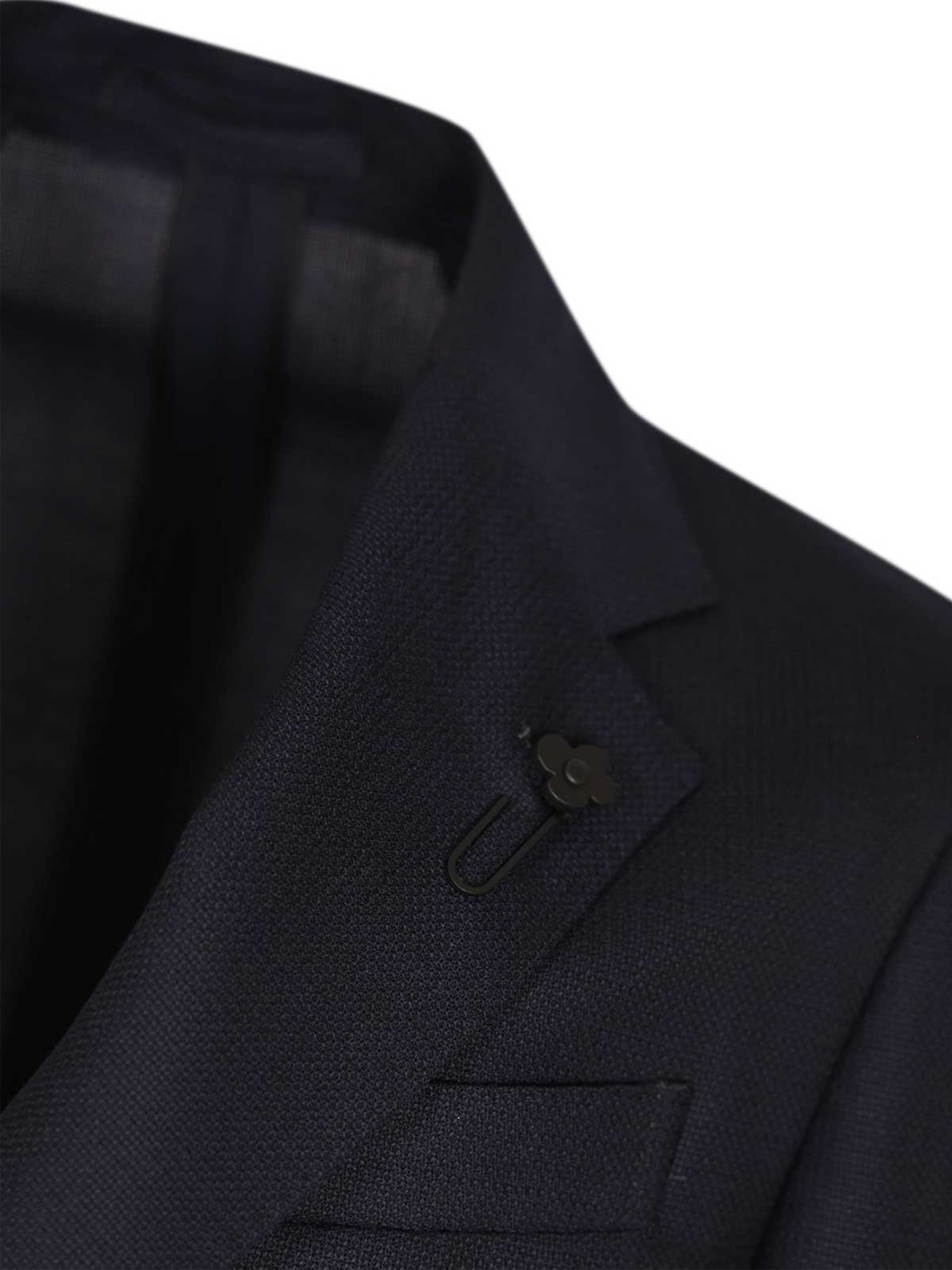 Black Roma Tailored Wool Blazer