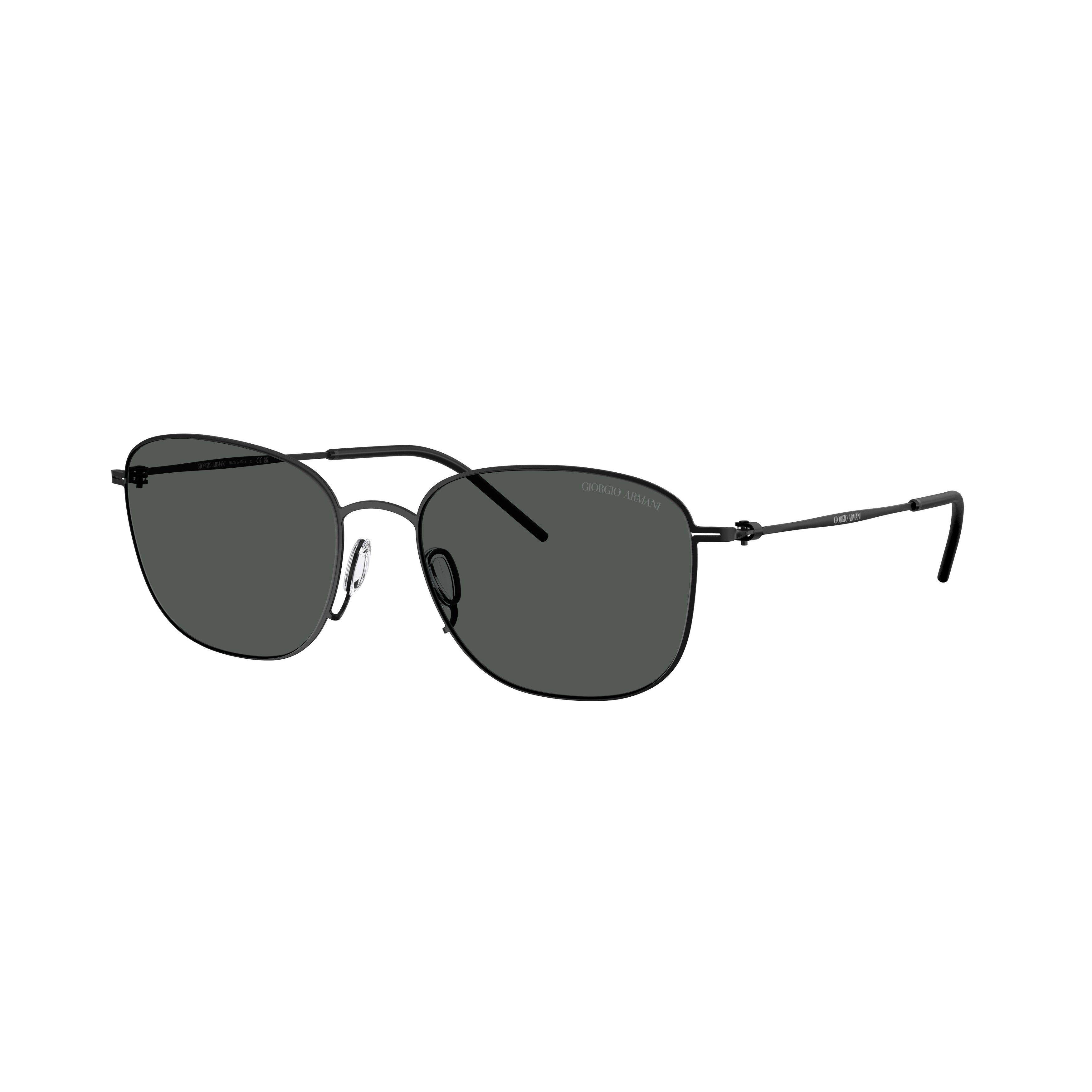 0ar6168 Rectangular Metal Frame Sunglasses with Adjustable Nose Pads