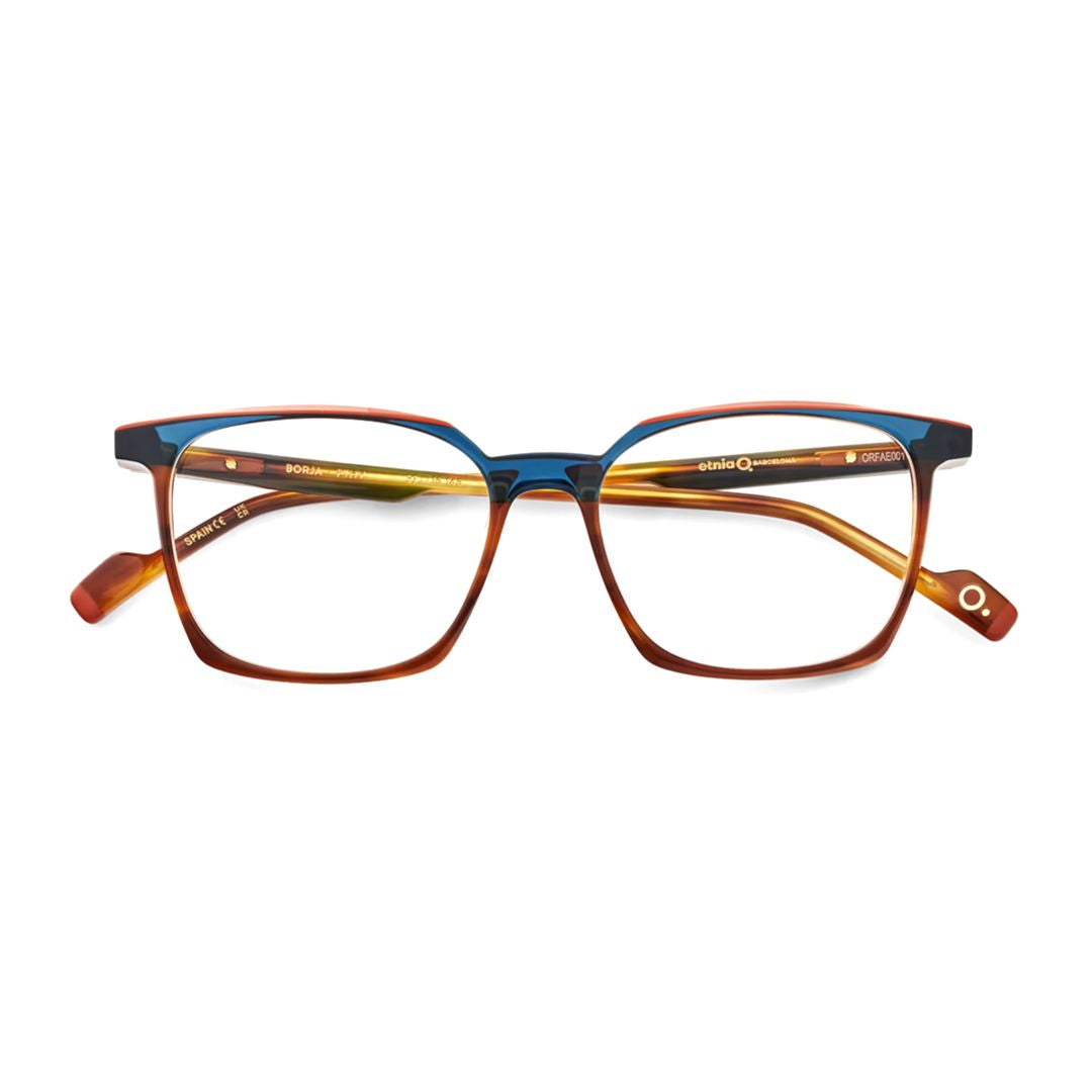 Borja Two-Tone Square Frame Eyeglasses with Bold Design