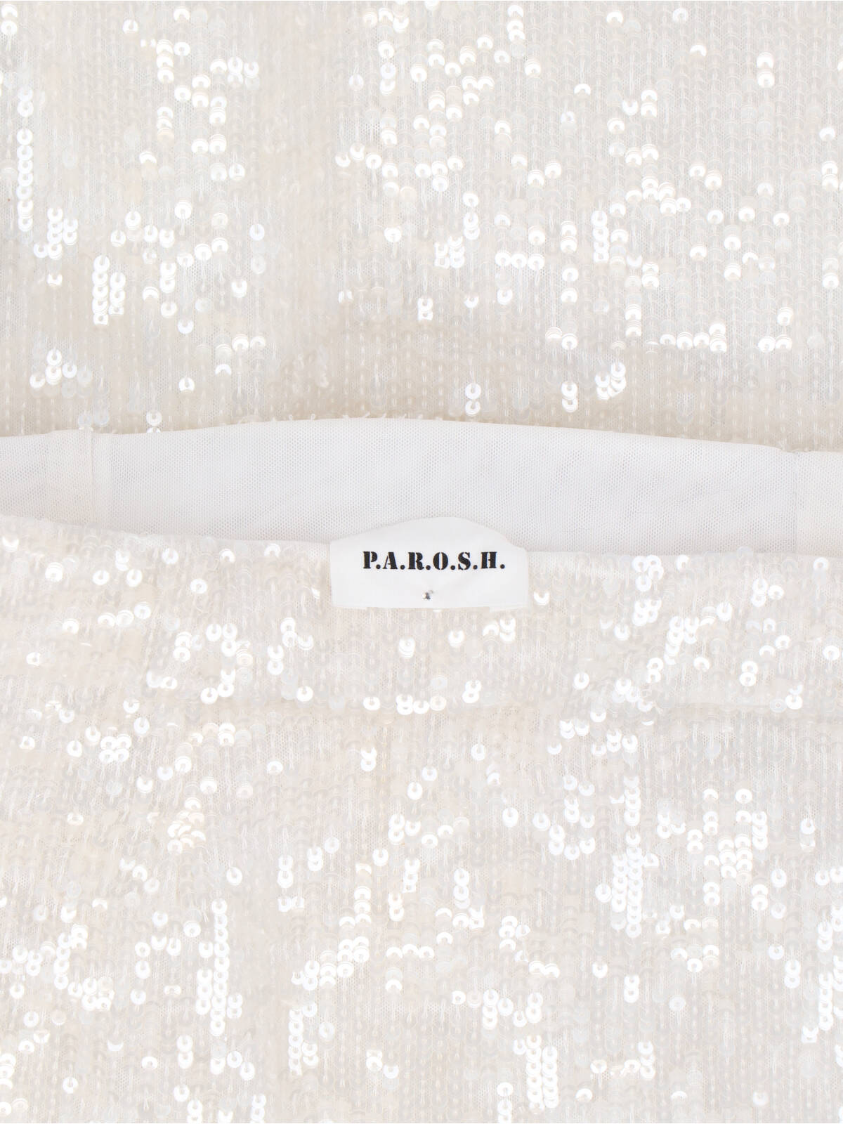 White Midi Sequin Skirt