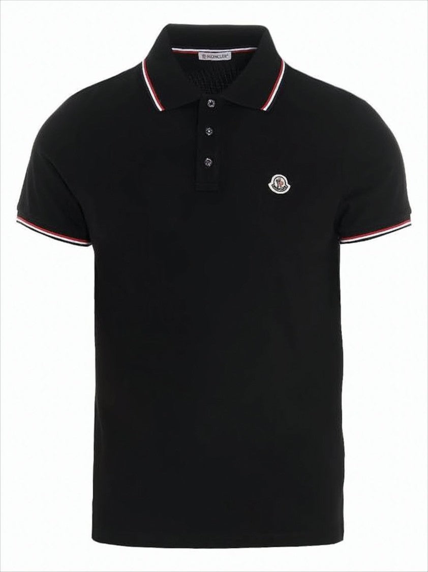 Short-Sleeve Polo Shirt with Ribbed Collar