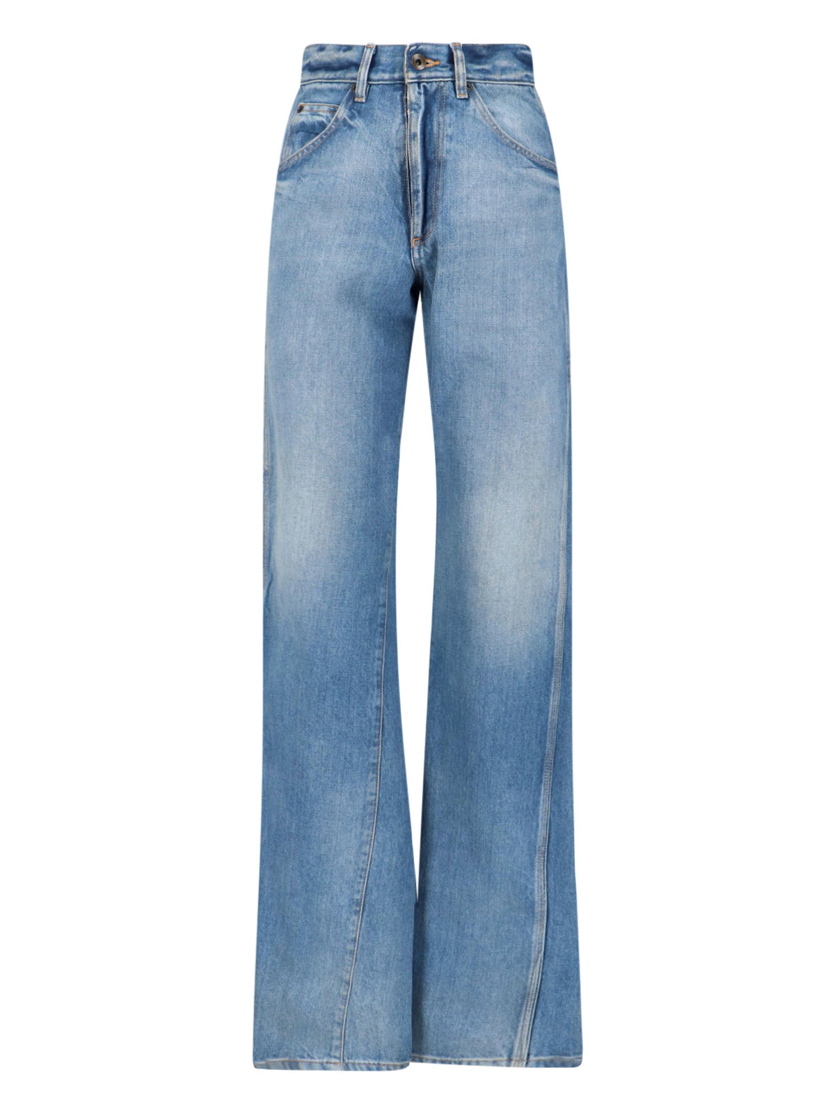 Classic Blue Jeans with Straight-Leg Cut