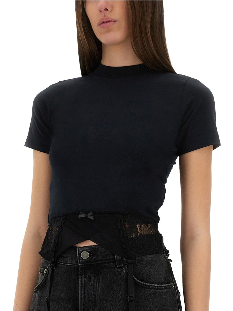 Form-Fitting T-Shirt Lingerie Crafted from Premium Cotton Blend