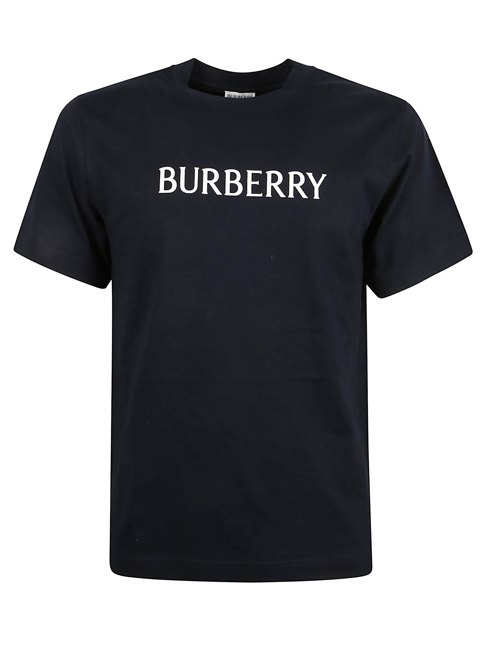 Contrasting Logo Black Cotton T-Shirt