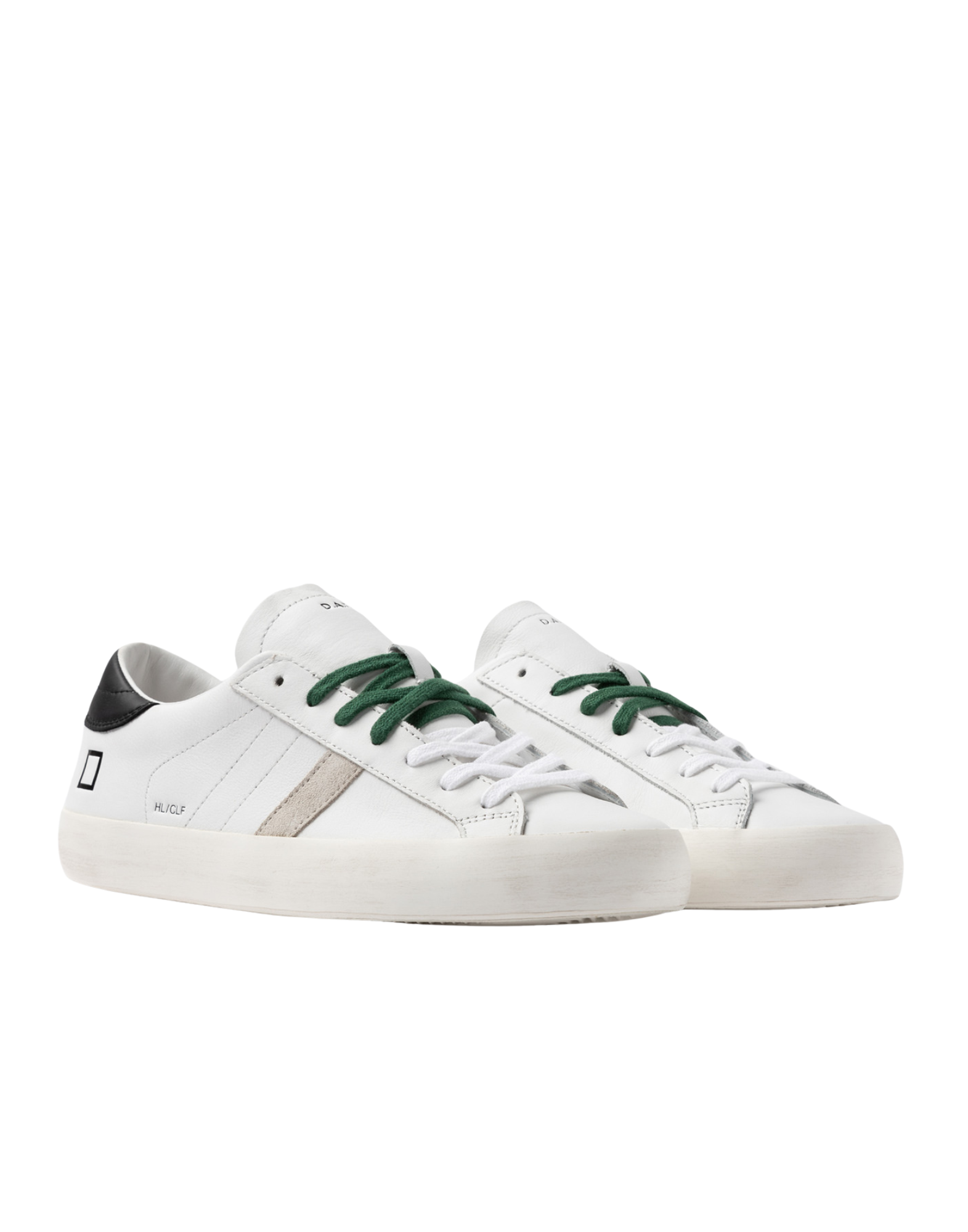 White Black Hill Low Calf Leather Sneakers