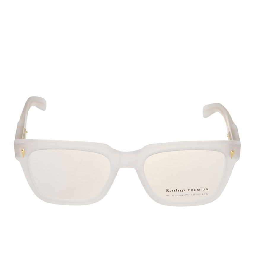 Premium 13-53 Translucent Frosted Eyeglasses with Gold Accents