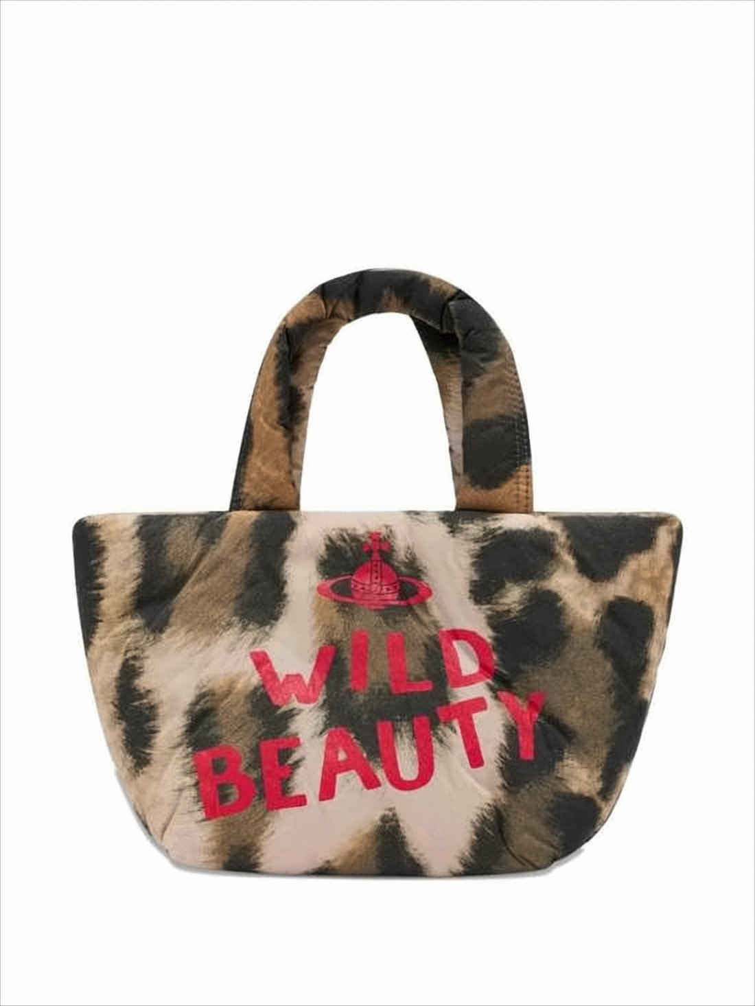 Leopard Print Padded Shoulder Bag