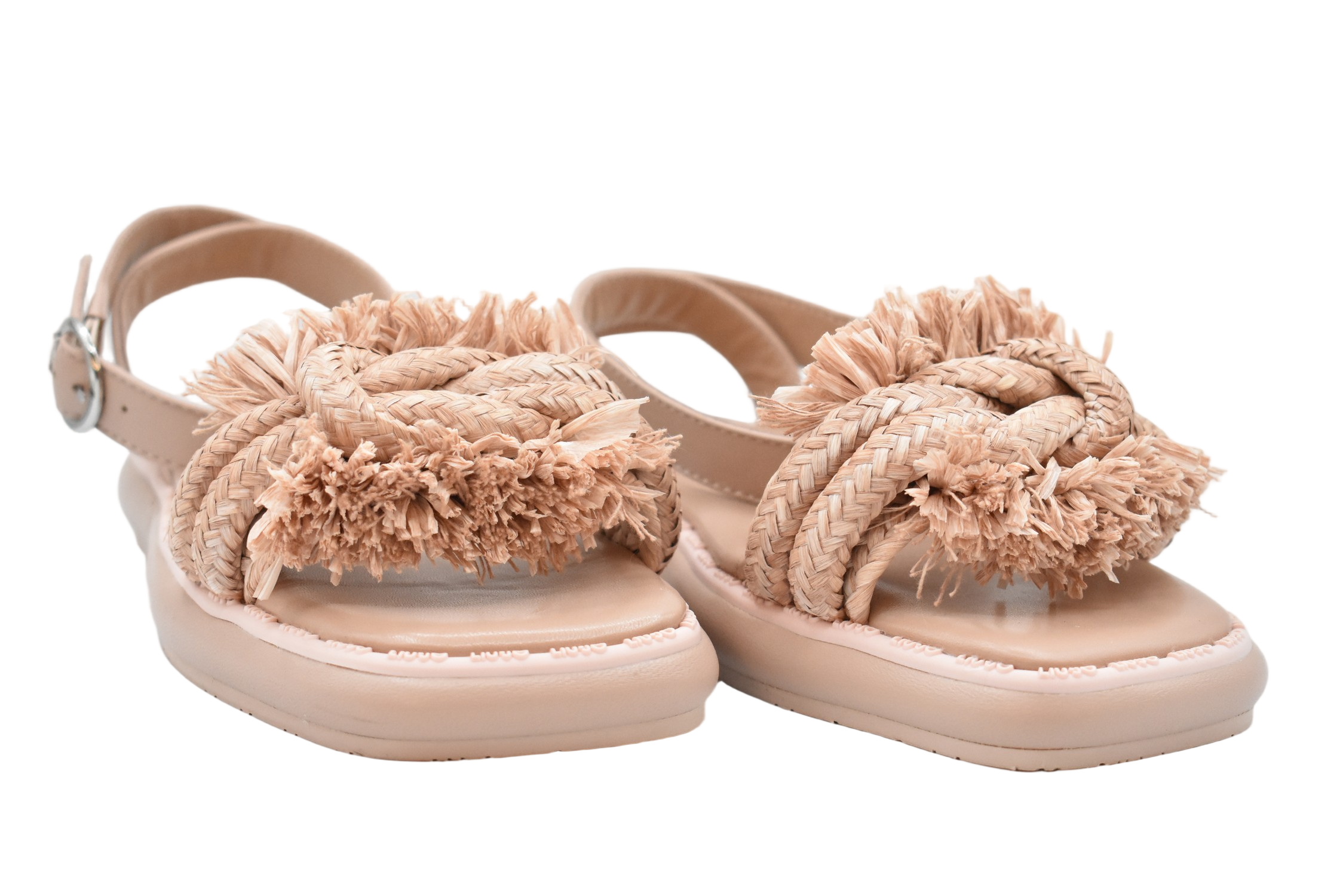 Sole Flat Sandals With Braided Knot Detail