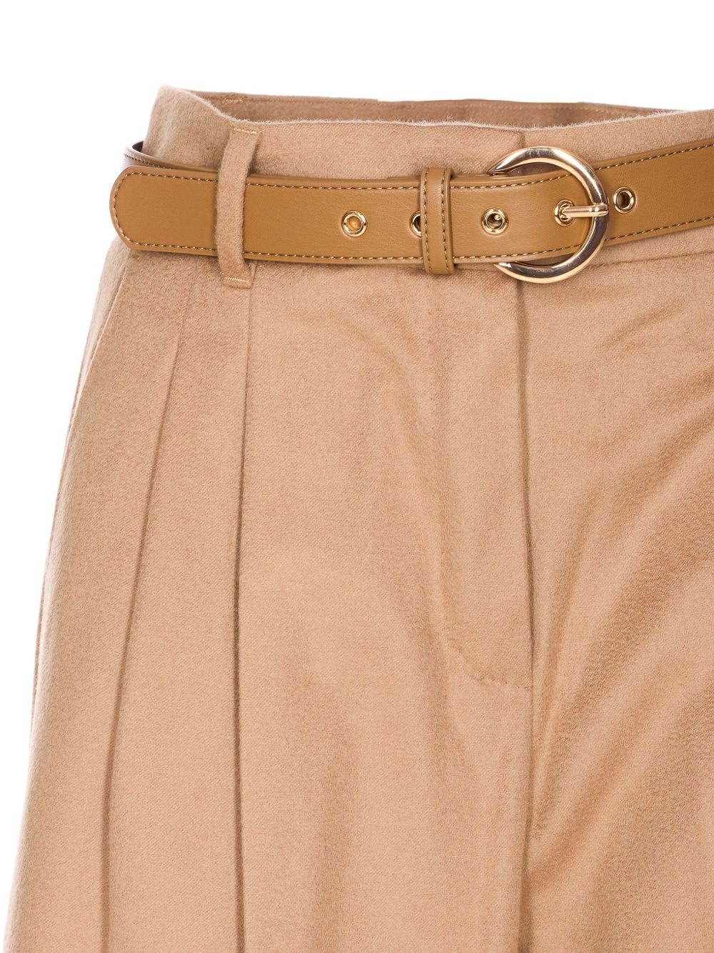 Wide-Leg Trousers With Pleated Design
