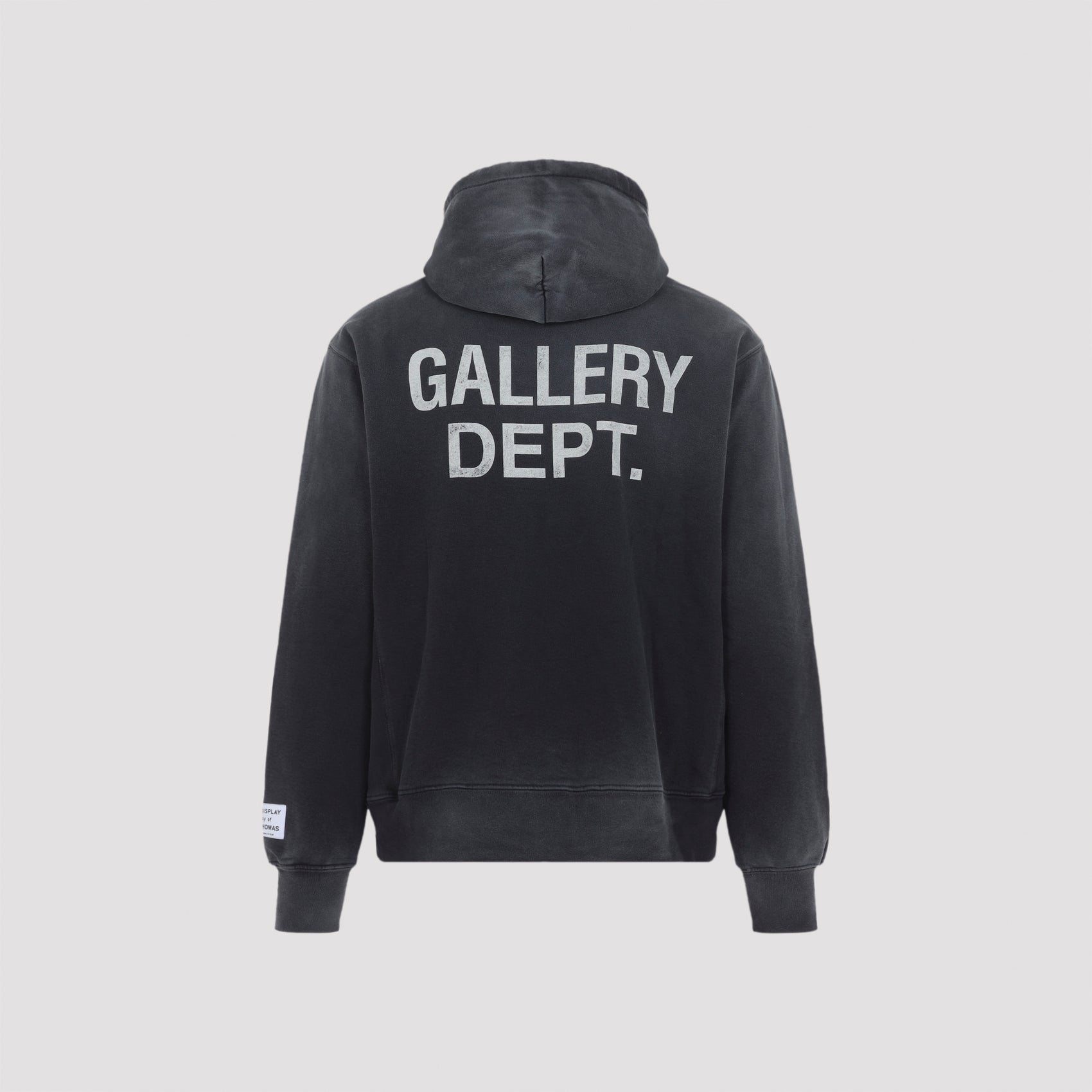 Vintage Multicolor Stained Hoodie With Tonal Hood And Kangaroo Pocket