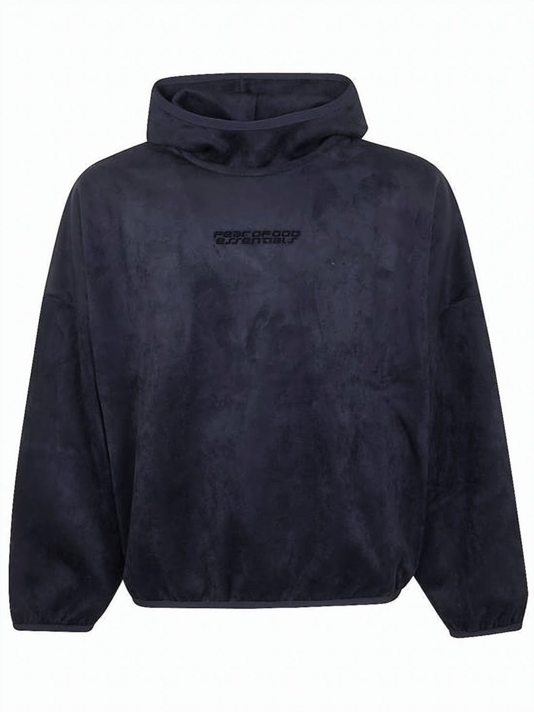 Modern Black Suede Fleece Hoodie