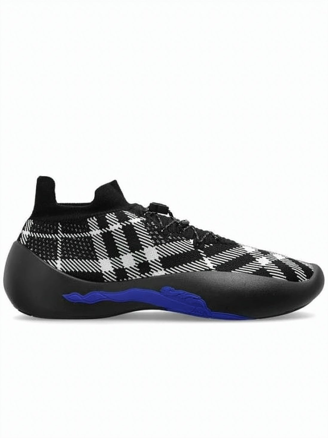 Checkered Knit Sneakers with Sock-Like Fit