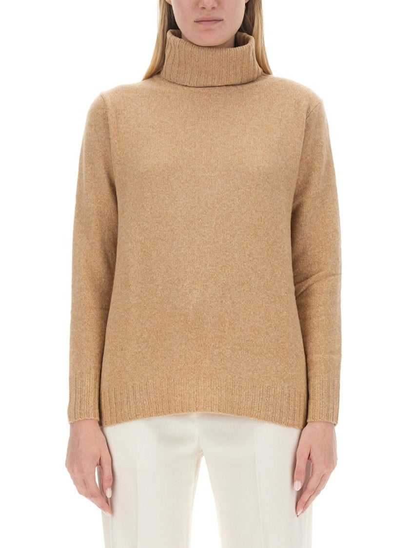 High Neck Wool Jersey