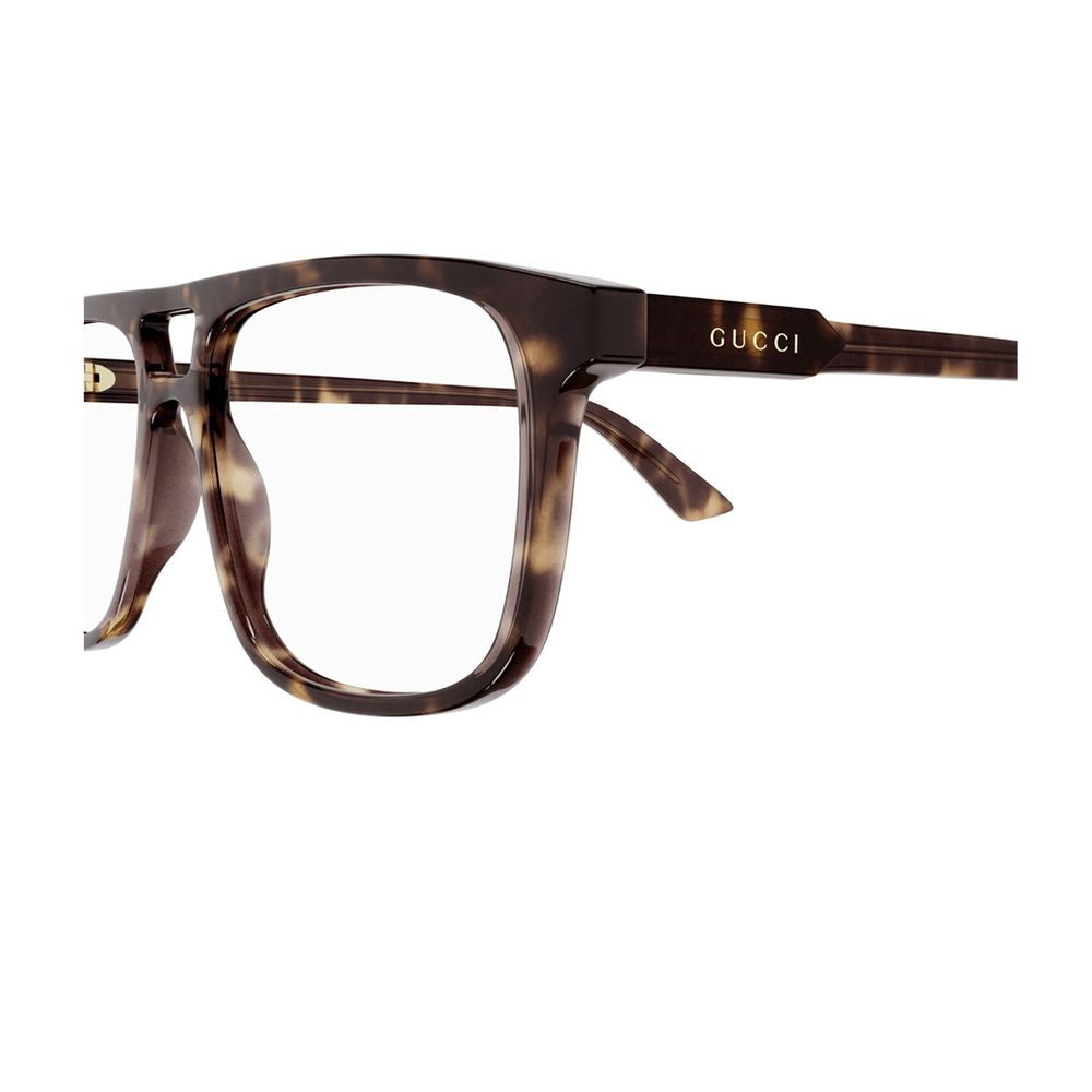 Gg1035O Institutional Logo Line Square Havana Acetate Optical Glasses