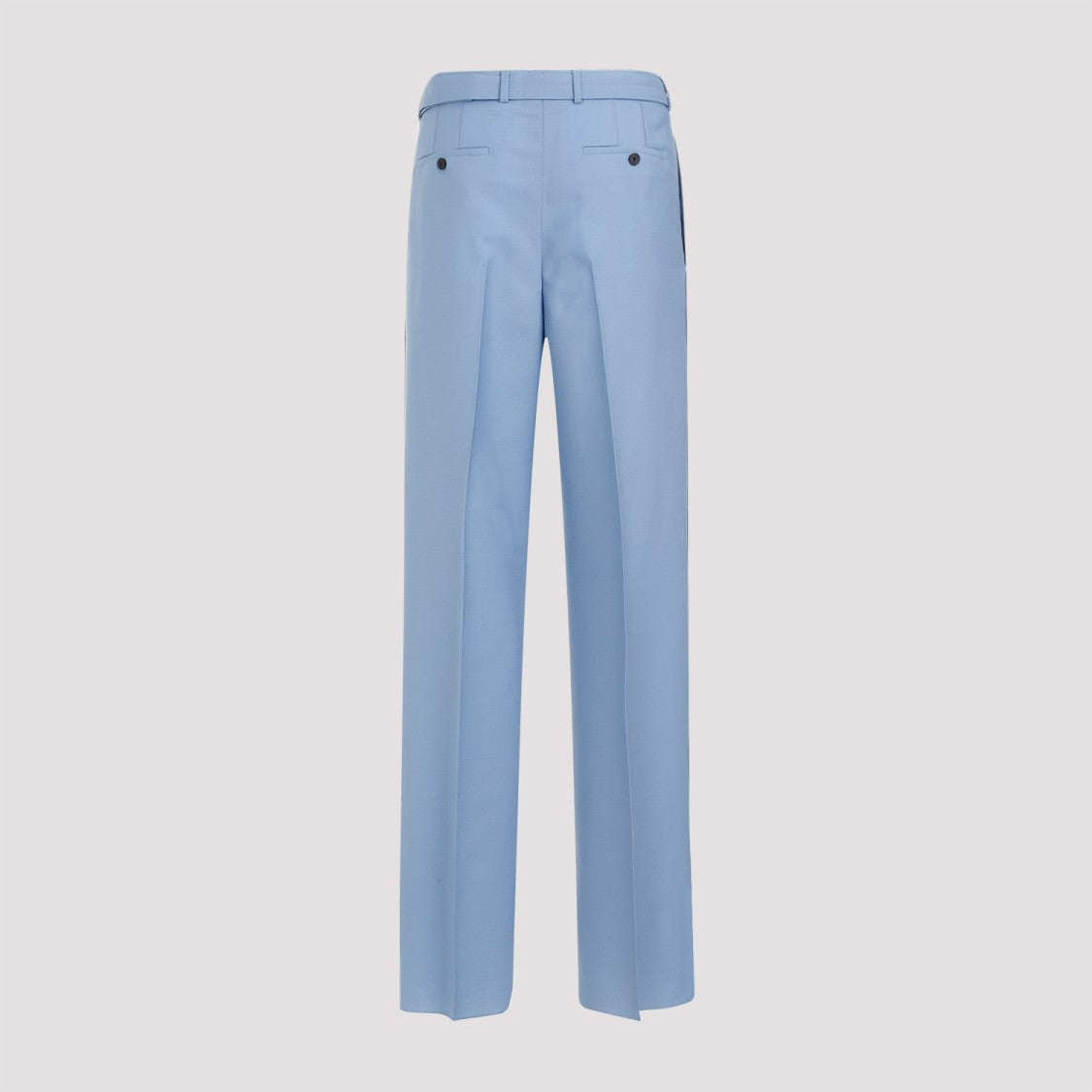 Blue Fog Virgin Wool Leg Trousers