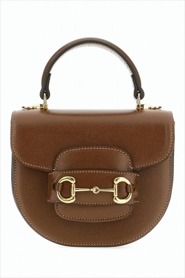 Structured Leather Tote Bag