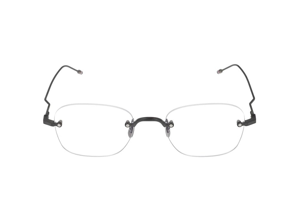 Titanium Frame Eyeglasses with Acetate Accent