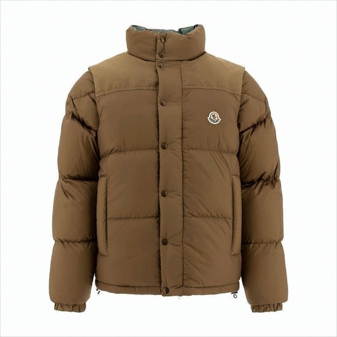 High-Collar Padded Jacket with Front Closure