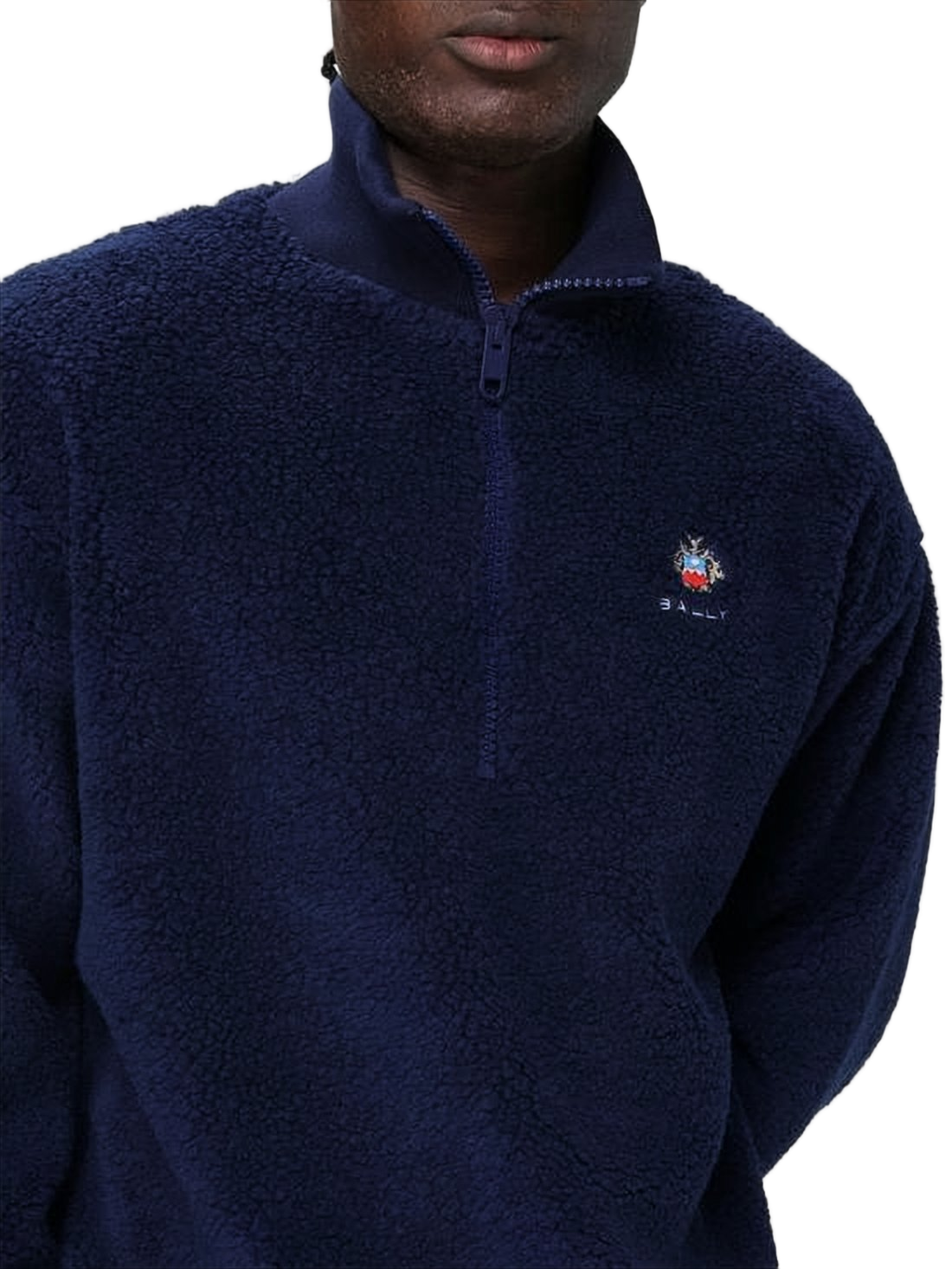 Plush-Textured High Turtleneck Pullover