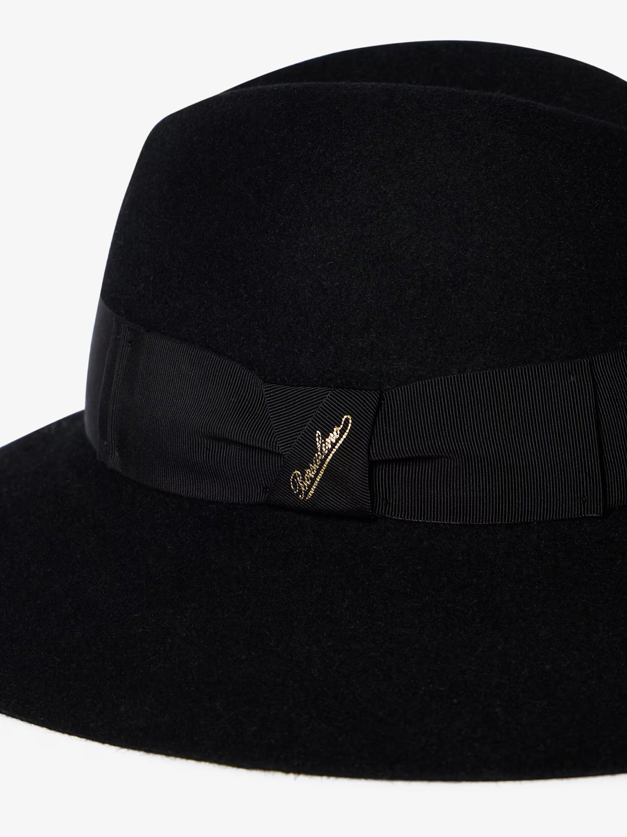 Claudette Wide-Brimmed Grosgrain Ribbon Hat